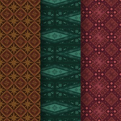 Ilustrasi berbagai jenis motif kain batik (Dok. Freepik)